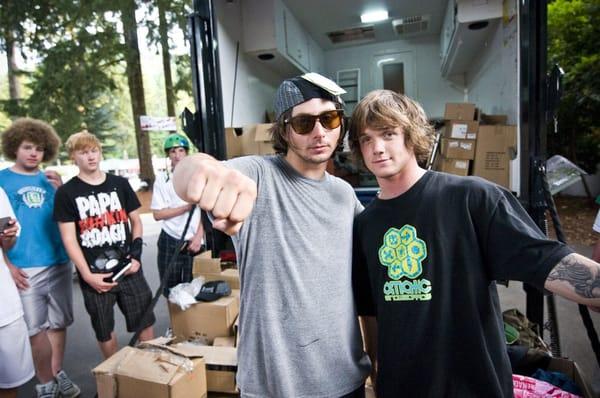 Danny Kass & Louie Vito hanging out on campus