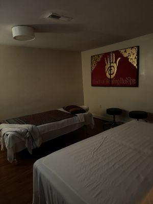 Couple massage room with bigger beds