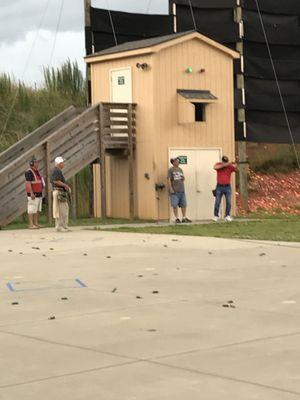 Our skeet and trap houses are manned by our range safety officers.