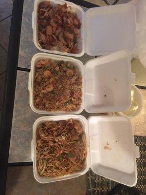 The best house fried rice, house lo mein, and pork I've  ever had!!!