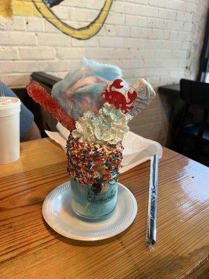 This is the Under the Sea milkshake. Tastes SOOO good and looks awesome.