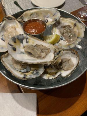 Oysters on half Shell