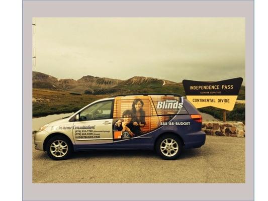 Our rolling storefront at 12085 feet of elevation on Independence Pass near Aspen, Colorado.