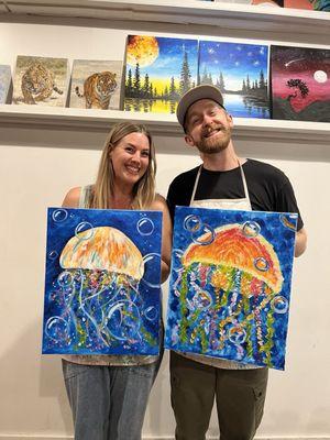 My wife and I with our jellyfish!