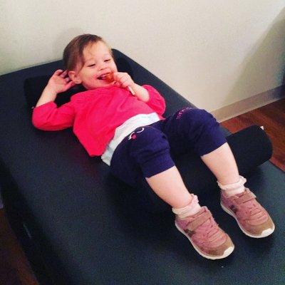 Our little ones love the massage tables, too!