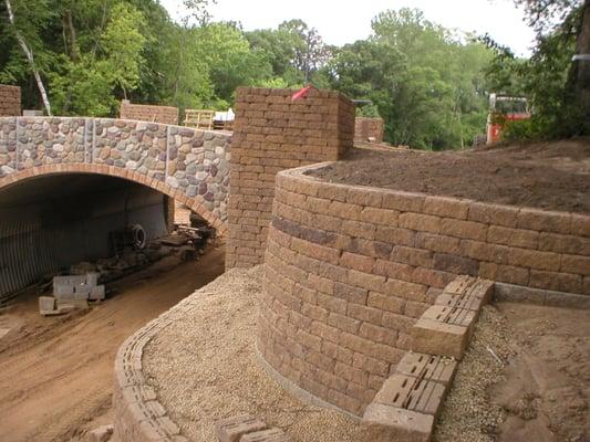 Retaining wall design.