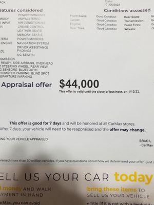 Carmax offer