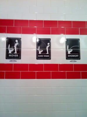 Interesting art in the men's restroom...