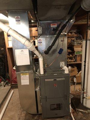 95% furnace new return drop 3 ton AC system with custom Plenum