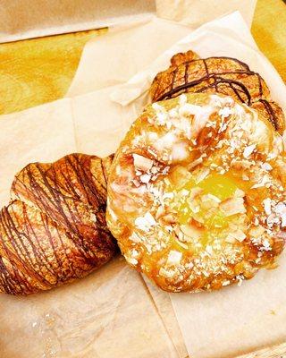 Chocolate Croissant Passion fruit cheese danish