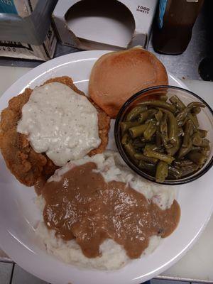 Country fried steak hot plate