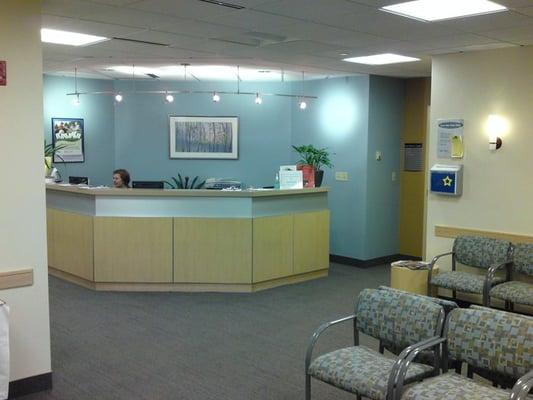 Internal Medicine check-in desk on the second floor