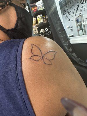 Back butterfly tattoo