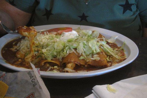 Enchiladas Supreme that my wife ordered. I ordered it last time we were here. Real yummy!