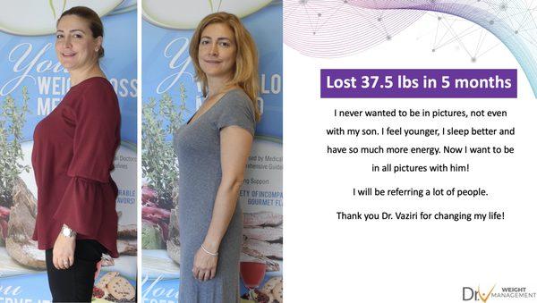 Sanaz lost 37.5 lbs.