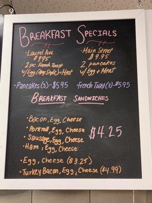 Breakfast Menu