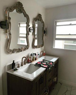 New vanity, tile