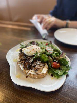 Mushroom Toast with Poached Egg