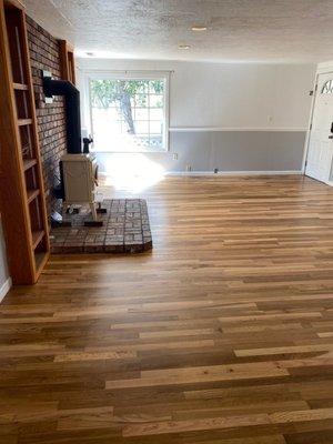 Living room floor refinished