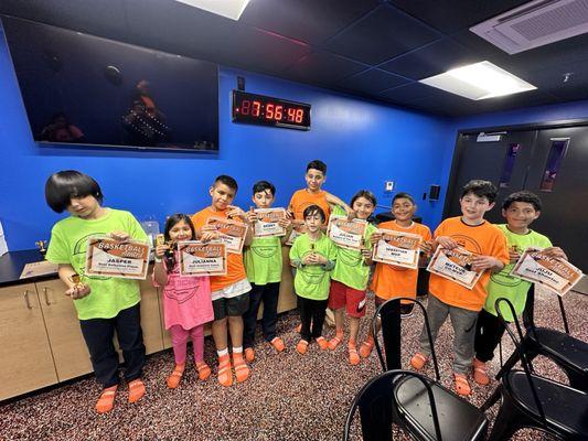 10U Basketball Bulls celebrating their Championship!