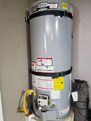 New water heater up to current code finally