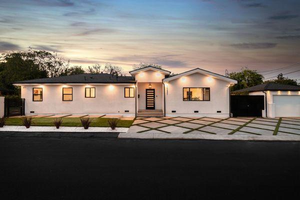 One-story addition and major remodel to a single-family home in North Hollywood, California.