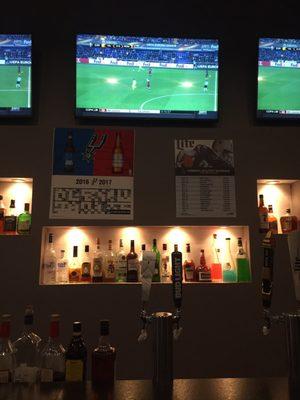 TV's in bar area!