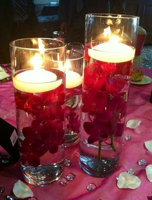 Centerpieces by Lily's of the Valley.