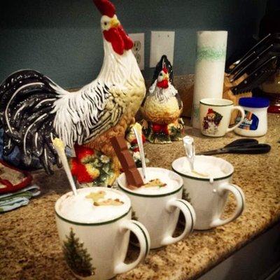 These sweet caregivers threw my grandma a hot cocoa party! Love it