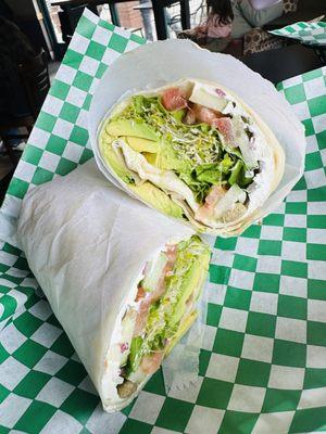 Veggie wrap $9.40