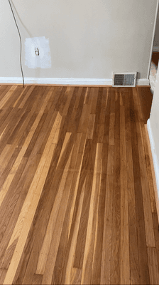 After-we went with the natural finish over our oak floors