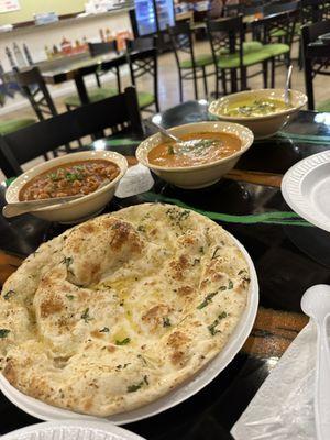 Chicken Biryani / Garlic Naan / Palak Paneer/ Paneer Tikka Masala / Chana Masala