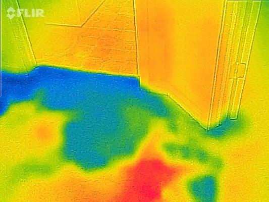 Thermal imaging to map path of water