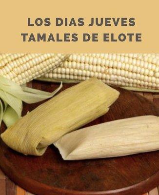 Tamales de Elote fresco