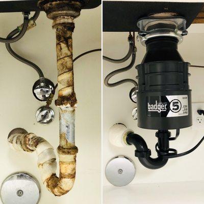 New Garbage Disposal and Drain Piping. 

Slab leak + Leak Detection Specialist. Cypress, CA.