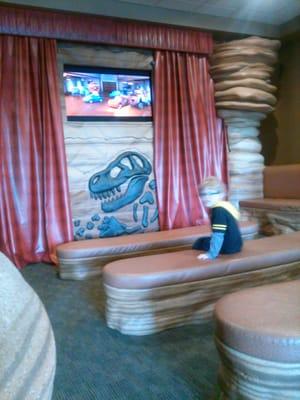 Another waiting area, kids movie theater.