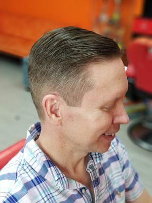 Low fade with combover