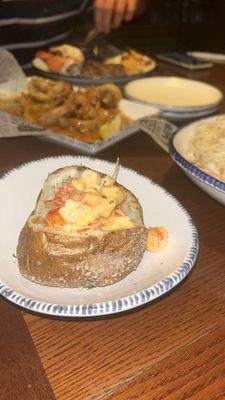 Lobster-Topped Baked Potato