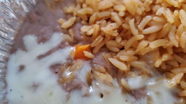 refried beans and Mexican rice