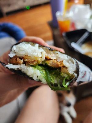 Chicken and seaweed riceball