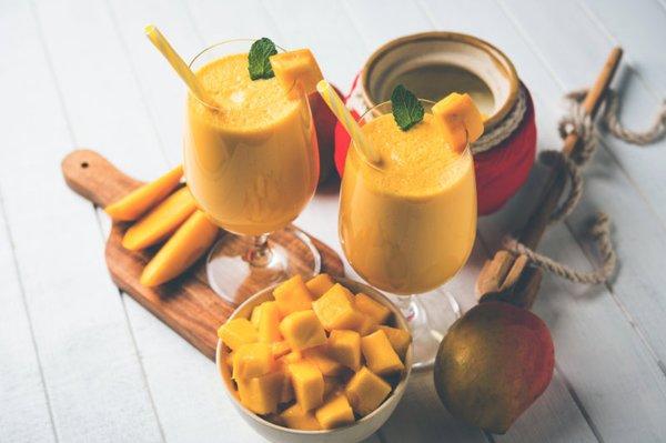 Our Special Drink called Mango Lassi, Mango Lassi is basically a yogurt based mango milkshake or smoothie.