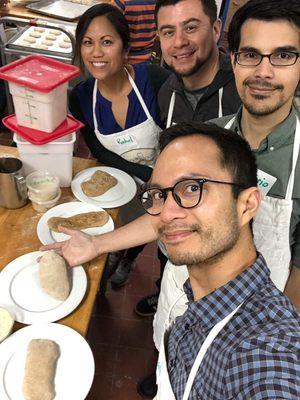 We made flatbreads and our own starter!