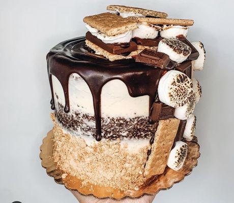 S'mores cake for hubby's bday!