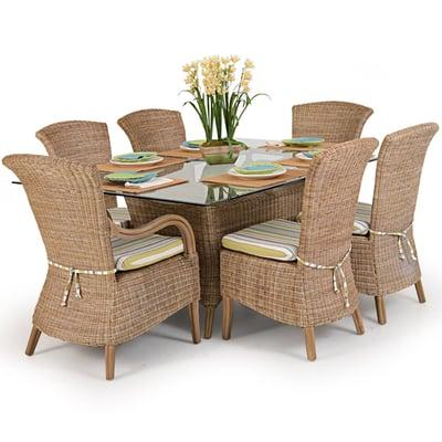 Andros Wicker and Rattan Dining Set