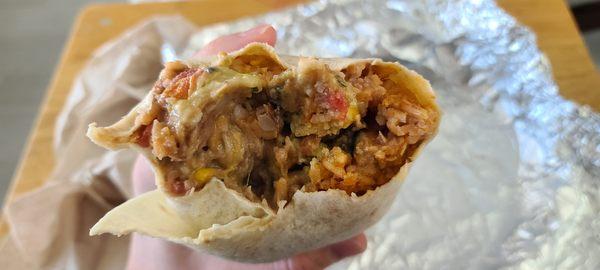 Cross-section of my Large burrito