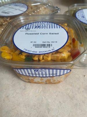 Uneaten roasted corn salad