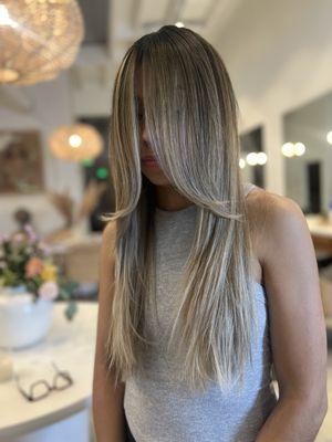 Balayage and hair cut