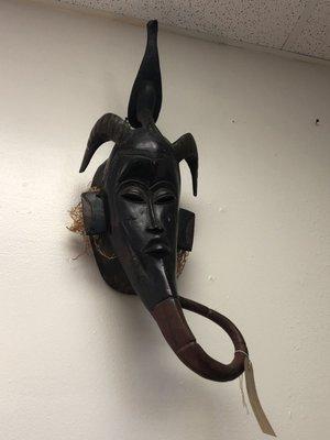 Ivory coast African mask, decorative.