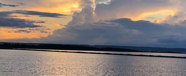 Sunset on a quiet night on our cruise.