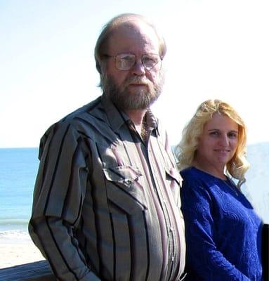 My wife and i, just@ the beach.